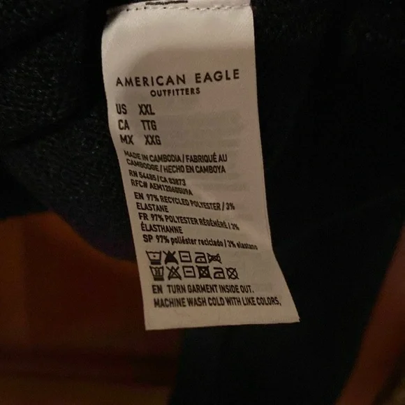 American Eagle Outfitters Black Oversized V-Neck Sweater Size XXL - Picture 8 of 8